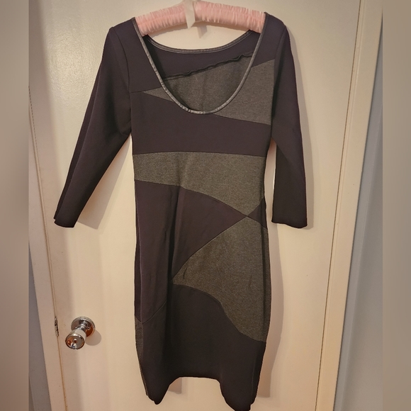 Bodycon black & grey dress - Picture 2 of 5